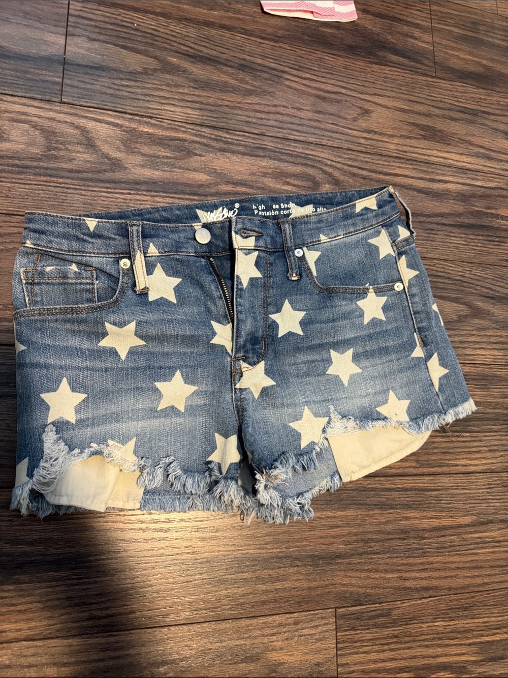 Mossimo Supply Co. Star Print Blue Denim Cutoff Shorts